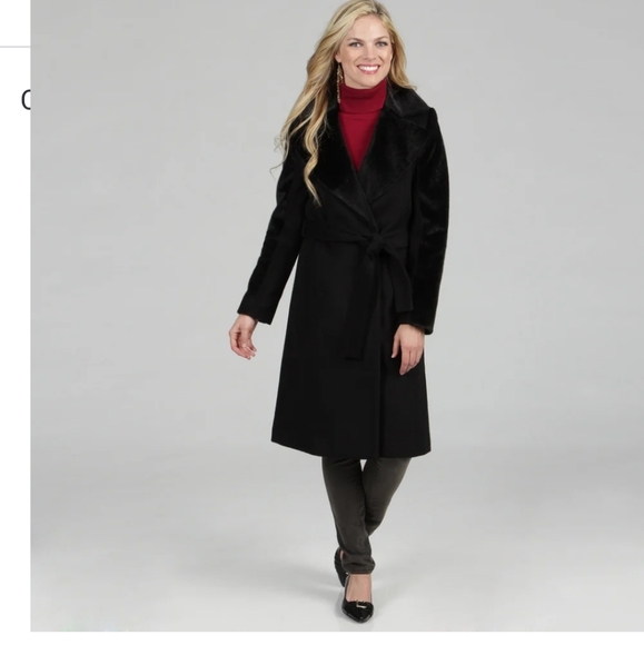 Hilary radley faux fur wool‎ coat - Picture 1 of 16